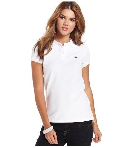 Lacoste Womens Classic Short Sleeve Polo Shirt - White