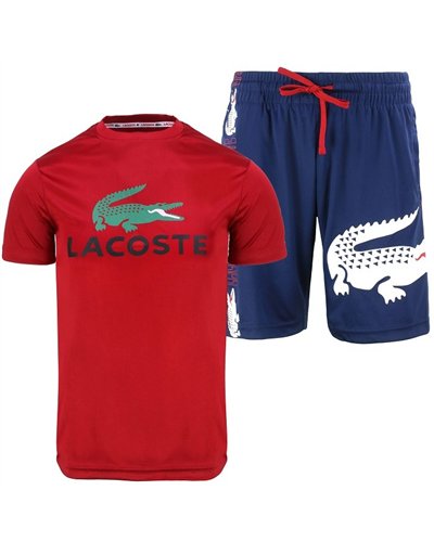 Lacoste Men's Sport Dri-Fit Shorts & T Shirt 2 Pc Set