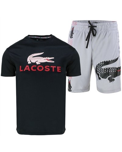 Lacoste Men's Sport Dri-Fit Shorts & T Shirt 2 Pc Set