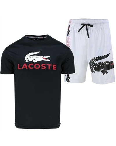 Lacoste Men's Sport Dri-Fit Shorts & T Shirt 2 Pc Set