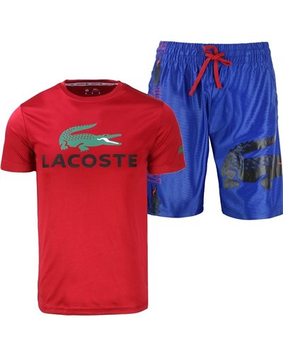 Lacoste Men's Sport Dri-Fit Shorts & T Shirt 2 Pc Set