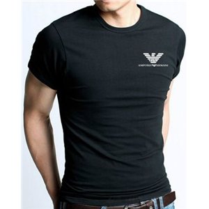 Armani Men's Crew Tee Shirt   Black