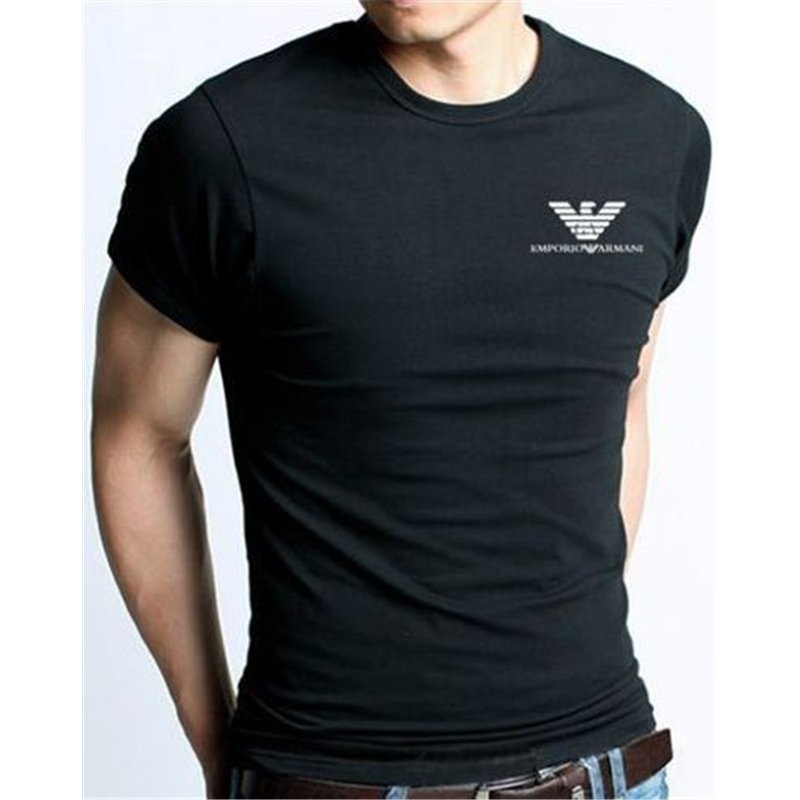 Armani Men's Crew Tee Shirt   Black