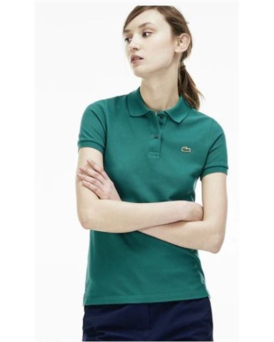 Lacoste Womens  Short Sleeve Polo Shirt -Kelly  Green