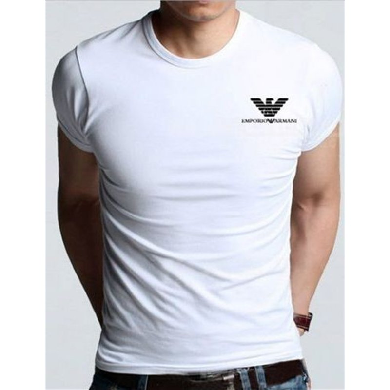 Armani Men's Crew neck Tee Shirt White