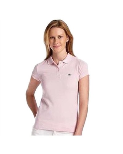 Lacoste Womens Classic Short Sleeve Polo Shirt - Pink