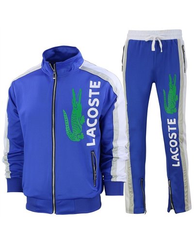 Lacoste Men's Sport Color-Blocked Track Suit Royal