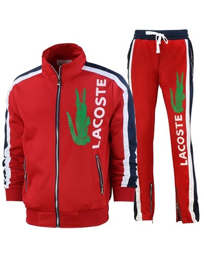Lacoste Men's Sport Color-Blocked Track Suit Red