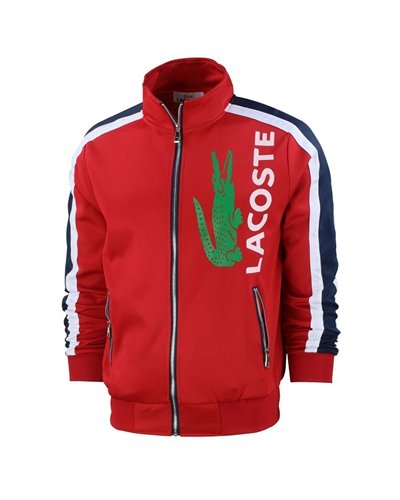 Lacoste Men's Sport Color-Blocked Track Suit Red
