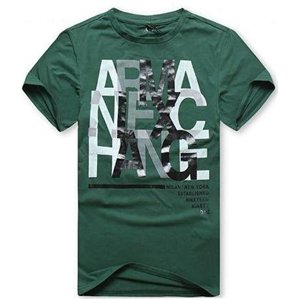 Armani Men's  Crew Neck  Tee Shirt In AX