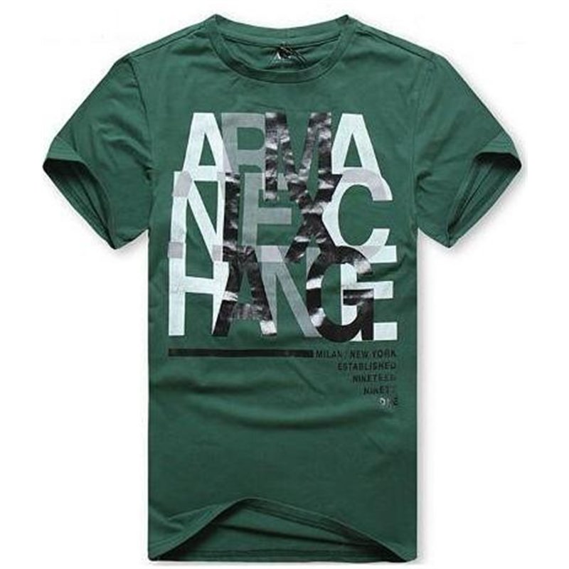 Armani Men's  Crew Neck  Tee Shirt In AX