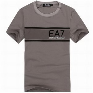 Armani  Men's  EA 7 Crew Neck  Tee Shirt In Gray
