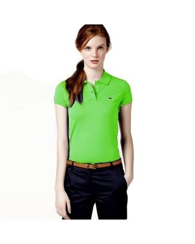 Lacoste Womens Classic Short Sleeve Polo Shirt - Lime Green