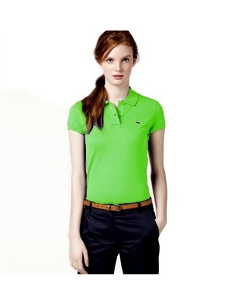 Lacoste Womens Classic Short Sleeve Polo Shirt - Lime Green