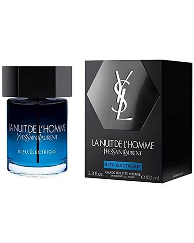 Yves Saint Laurent La Nuit De L'Homme Bleu Electrique Eau De Toilette for Men 3.3 Oz 100 Ml
