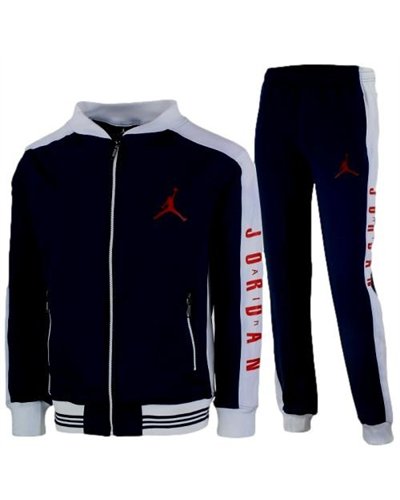 Nike Jordan Men's Cotton Zip Jacket & Pants Set Black/White