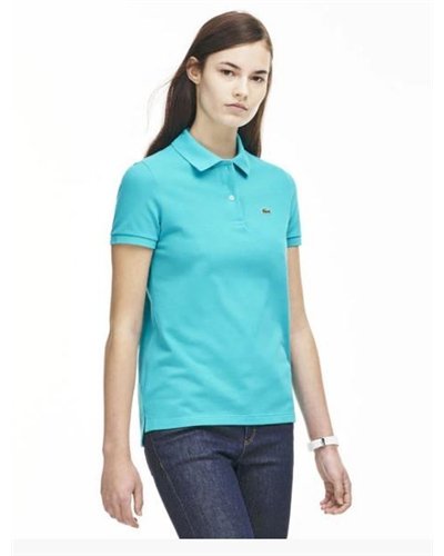 Lacoste Womens Classic Short Sleeve Polo Shirt - Turquoise