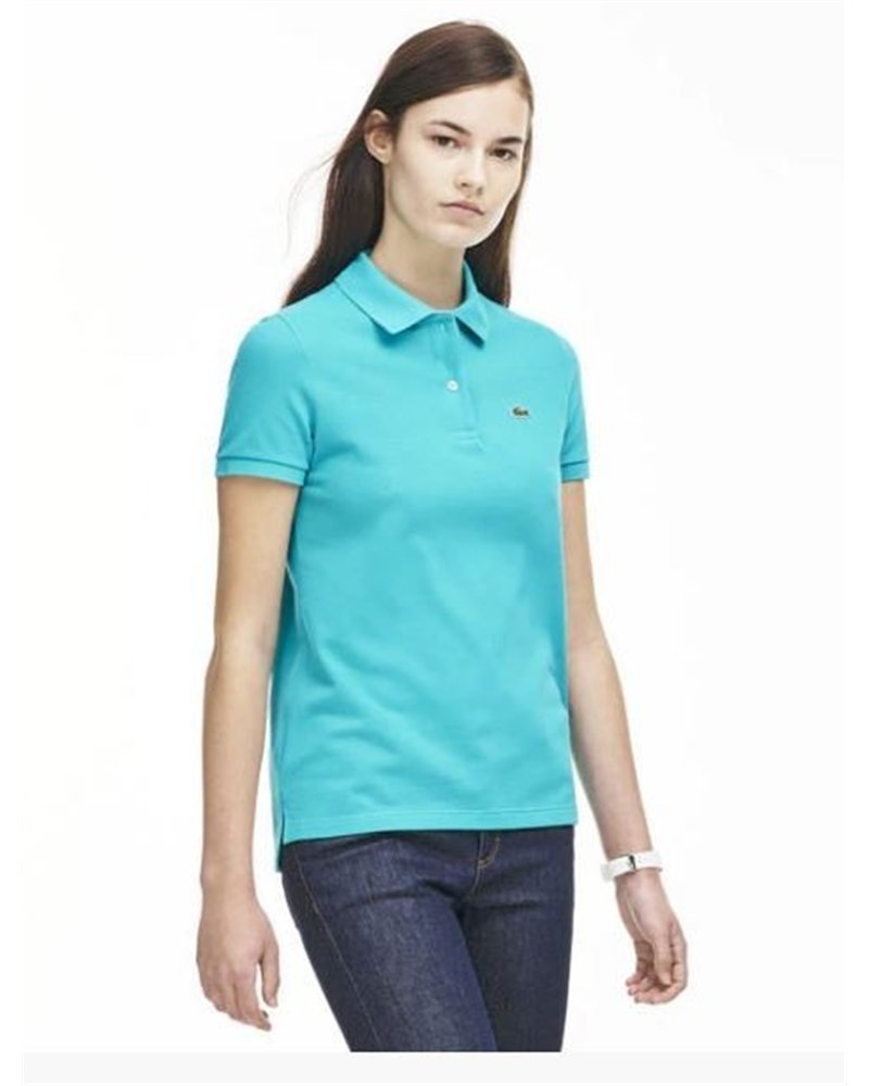 Lacoste Womens Classic Short Sleeve Polo Shirt - Turquoise