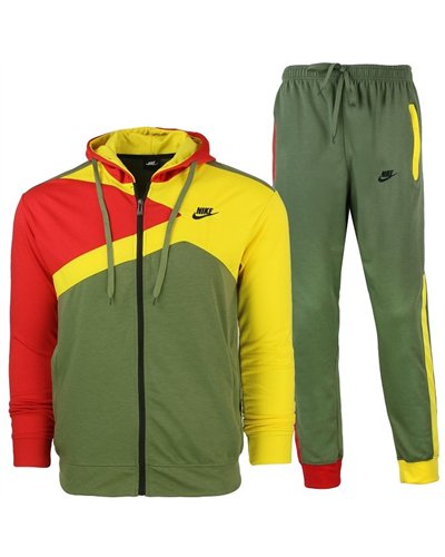 Nike Tech Fleece Colorblocked Windrunne Men's Fleece Hoodie & Pants Set