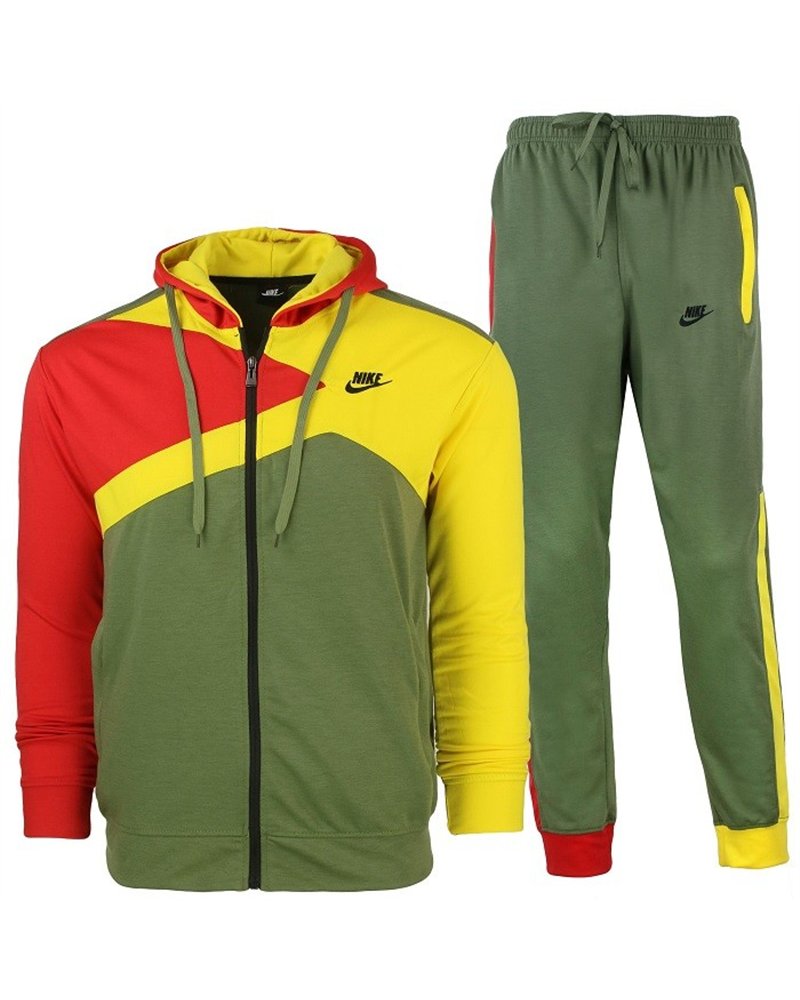 Nike Tech Fleece Colorblocked Windrunne Men's Fleece Hoodie & Pants Set