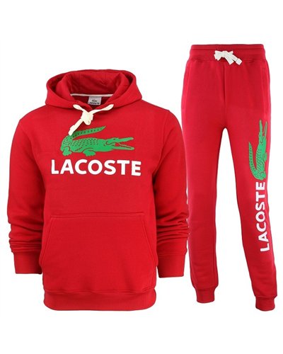 Lacoste Men’s Cotton Fleece Pullover Hoodie & Pants Set