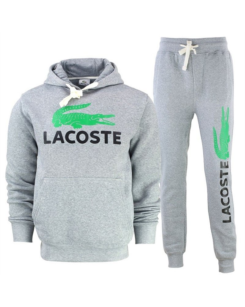 Lacoste Men’s Cotton Fleece Pullover Hoodie & Pants Set