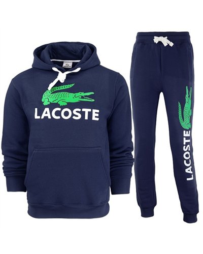 Lacoste Men’s Cotton Fleece Pullover Hoodie & Pants Set