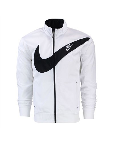 Nike Sportswear Swoosh  2 Piece Tracksuit White/Black