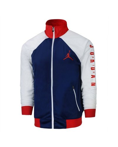 Nike Jordan Men's Double Knit Zip Jacket  & Pants Set Navy/White