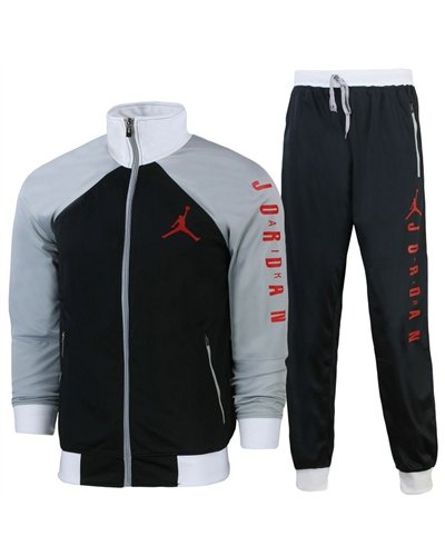Nike Jordan Men's Cotton Zip Jacket & Pants Set Black