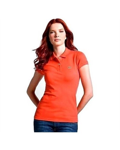 Lacoste Womens Classic Short Sleeve Polo Shirt - Terocota