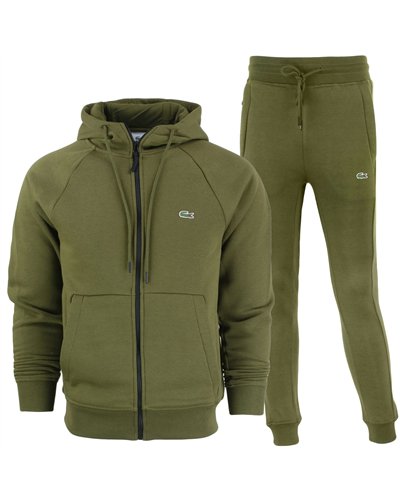 Lacoste  Full Zip-Up Hoodie & Pants Set Olive