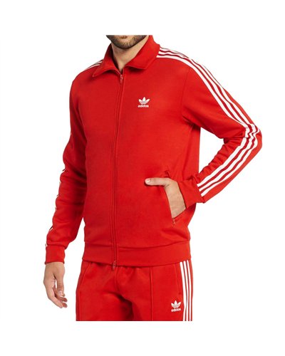 Adidas 3-Stripe Tricoat Track Set Jacket & Pants Red