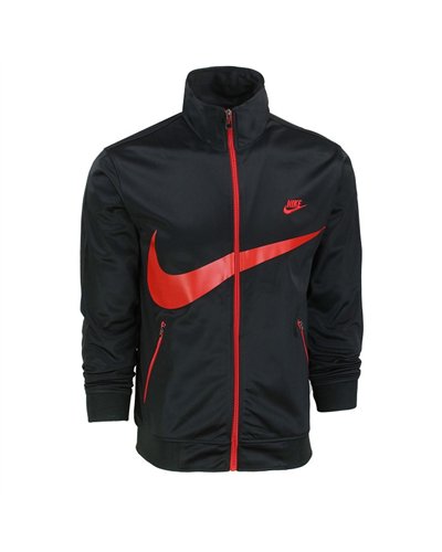 Nike Sportswear Swoosh  2 Piece Tracksuit Black/Red