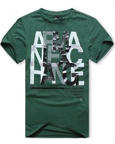 Armani Men's  Crew Neck  Tee Shirt In AX
