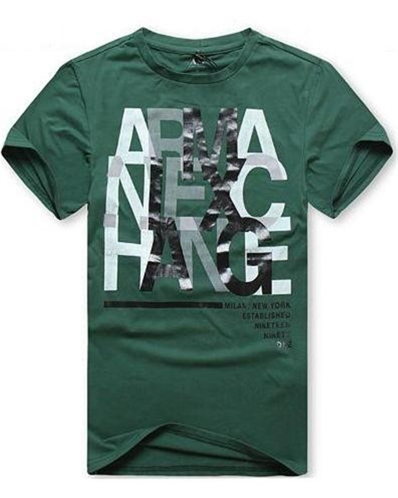 Armani Men's  Crew Neck  Tee Shirt In AX