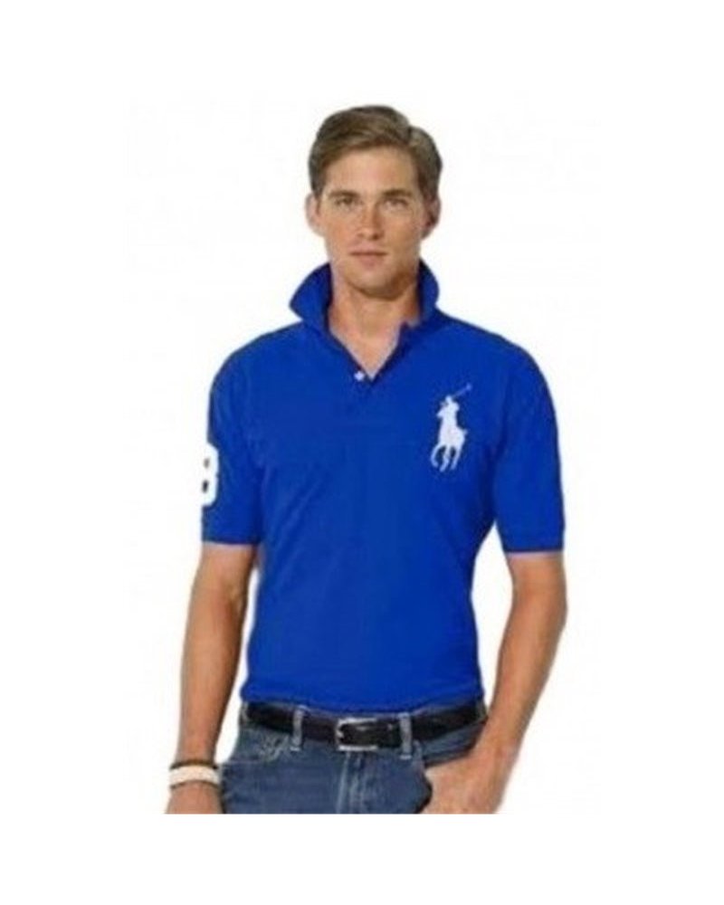 R.L Men's Custom-Fit Big Pony Mesh Polo Shirt