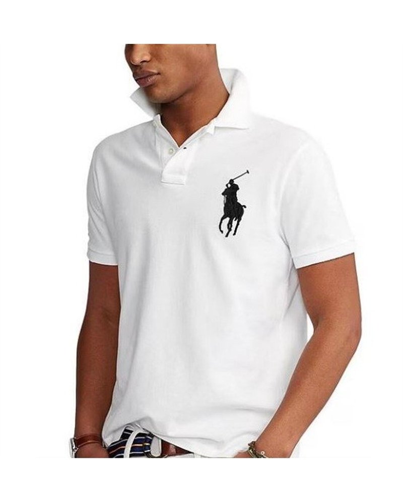 R.L Men's Custom-Fit Big Pony Mesh Polo Shirt