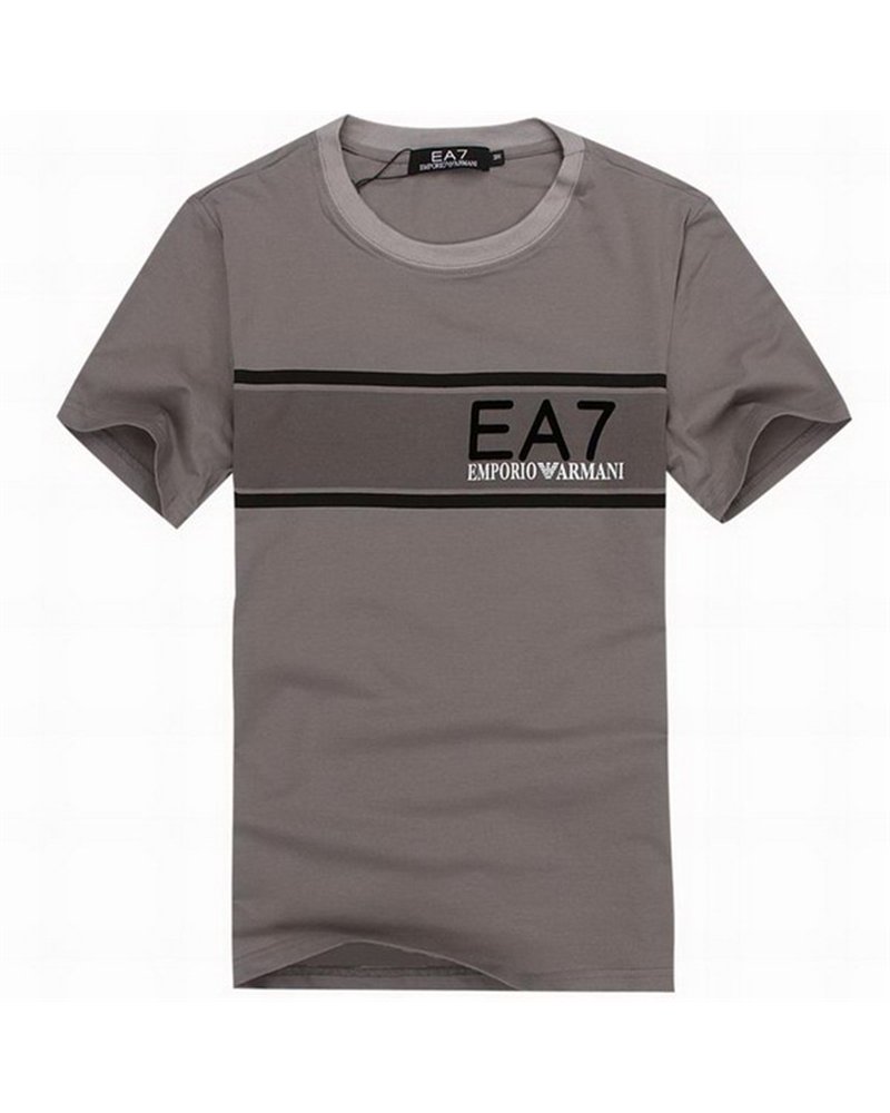 Armani  Men's  EA 7 Crew Neck  Tee Shirt In Gray