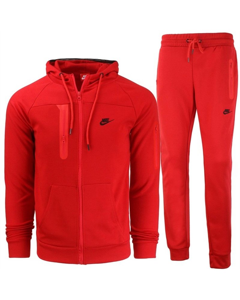 Nike Sportswear Tech Fleece Hoodie & Pants Men's Red