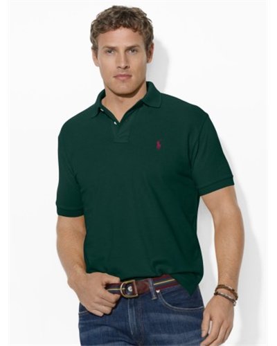 Polo Ralph Lauren Classic-Fit Mesh Polo Black Red Pony