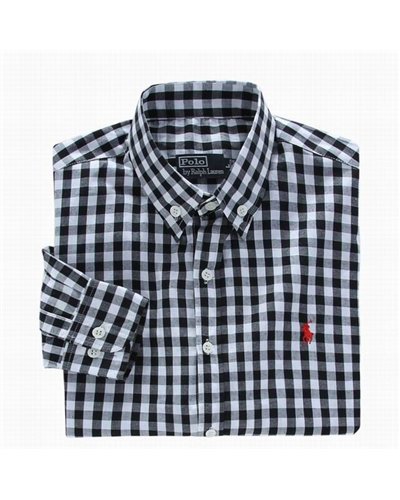 Ralph Lauren Long-SleeveSlim Fit Check Black