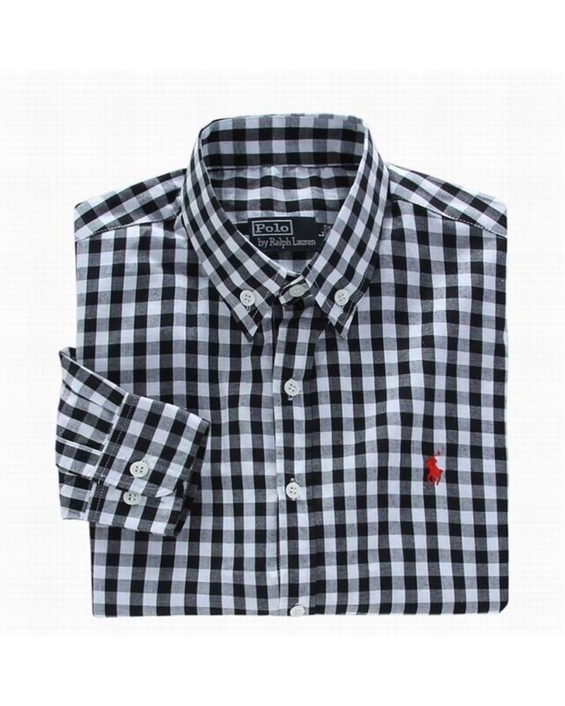 Ralph Lauren Long-SleeveSlim Fit Check Black