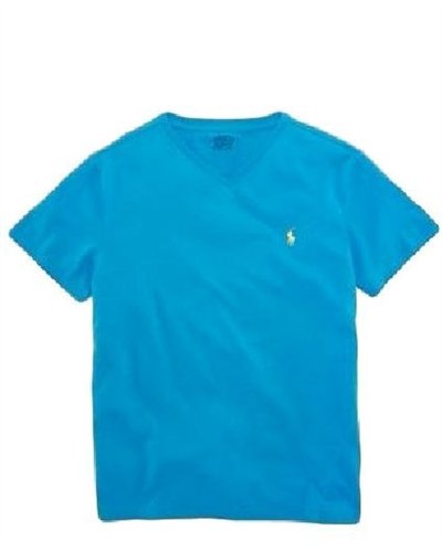 Ralph Lauren Men's  V Neck T Shirt Hawaiian Ocean