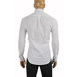 Burberry Britt Men's Long Sleeve Check Inner Collar  White