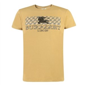 Burberry Men's Crew Neck Graphic Cotton T-Shirt Carml