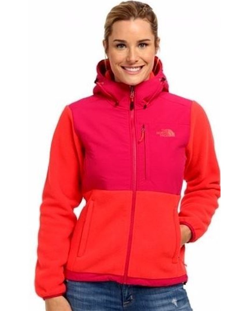 The North Face Women's Denali Hooded Fleece Jacket  Rambutan Pink / Red