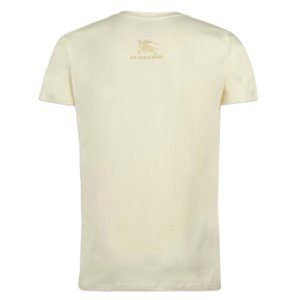 Burberry Men's Crew Neck Graphic Cotton T-Shirt wHITE