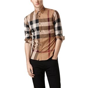 Burberry Men's Cotton Exploded Check Button Down Shirt