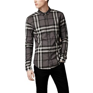 Burberry Brit  Men's Cotton Check Button Down Shirt